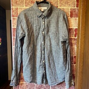 Old Navy Blue Casual Button Down Shirt